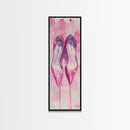 Pink Stilettos Painting Framed Canvas Print Fashion Wall Art Feminine Decor Living Room Artwork Vertical Wall Accent Gift Idea Art