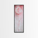 Crescent Moon Illustration Canvas Print Wabi Sabi Art Minimalist Bedroom Artwork Moon Oil Painting Rustic Fall Wall Decor Gift