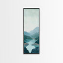 Misty River Landscape Canvas Print Smoky Mountain Art Coastal Wall Art Bedroom or Living Room Rustic Decor Panoramic Wall Piece