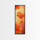 Vibrant Orange Poppy Flower Framed Canvas Print | California Poppy Art | Wildflower Painting | Botanical Prints | Rustic Decor | Bedroom Art