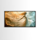 Flowing Fabric Spirit Framed Canvas Print, Zen Wall Art, Yoga Art, Goddess Art Print, Moody Art, Boho Wall Art, Pink Wall Art, Vertical Wall Art