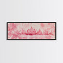 Pink Crown Canvas Print Minimalist Art Abstract Pink Wall Art Light Pink Bedroom Decor Princess Aesthetic Whimsical Art Wall Art