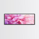 Pink Abstract Wave Canvas Print Bedroom Wall Art Horizontal Light Pink Wall Art Feminine Decor Minimalist Above Sofa Framed Art