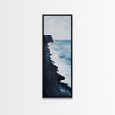 Coastal cliffs, Ireland painting, ocean wall art, seascape painting, nautical wall art, minimalist art, framed canvas print