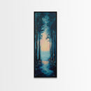 Forest at Dusk, Dark Romance Painting, Moody Art, Vertical Wall Art, Cottagecore Wall Art, Above Bed Art, Rustic Décor