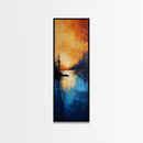 Fiery Sunset, Moody Landscape, Wabi Sabi Art, Rustic Wall Art, Southwest Art, Above Bed Wall Art, Extra Wide Art
