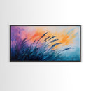 Wheat Field Painting, Landscape Artwork, Rustic Decor, Wabi Sabi Art, Framed Canvas Print, Fall Inspired Art, Earthy Tones Art