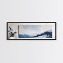 Blue Abstract Waves Canvas Print Minimalist Coastal Wall Art, Serene Seascape Painting, Modern Office or Living Room Decor, Gift Idea