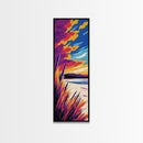 Wheat Field, Sunset Landscape Art, Framed Canvas Print, Fall Home Decor, Warm Earthy Tones, Nature Wall Art, Cozy Living Room Art
