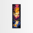 Forest Sunset, Tranquil Nature Art, Woodland Canvas Print, Boho Wall Decor, Autumn Home Art, Living Room Wall Art, Cozy Decor