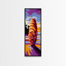 Abstract Shell, Vibrant Coastal Art, Ocean Print, Colorful Beach House Decor, Unique Nautical Aesthetic, Modern Wall Art, Canvas Print