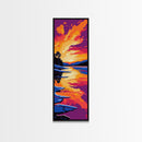 Fire Sky, Fiery Sunset, Vibrant Landscape, Dramatic Wall Art, Canvas Print, Living Room Decor, Abstract Nature, Bold Colors