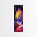 Cave Sunset, Moody Landscape Art, Vibrant Wall Art, Framed Canvas Print, Nature Aesthetic, Adventure Decor, Office Art, Modern Art