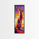 Vibrant Rabbit, Colorful Animal Art, Wildlife Aesthetic, Framed Canvas Print, Whimsical Home Decor, Kids Room Art, Modern Pop Art, Boho