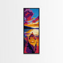 Canoe Sunset, Lake Adventure, Tranquil Waters, Framed Canvas Print, Nature Lover Gift, Outdoor Inspired Art, Cabin Decor, Living Room Art