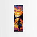 Sunset Canoe Trip, Outdoor Adventure, Wilderness Art, Landscape Canvas Print, Cabin Decor, Living Room Wall Art, Nature Inspired