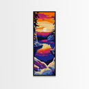 Sunset Lake, Colorful Landscape, Nature Wall Art, Framed Canvas Print, Boho Decor, Living Room Art, Rustic Home, Autumn Art