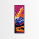 Majestic Peaks, Vibrant Mountain Landscape, Nature-Inspired Home Decor, Office Canvas Print, Wilderness Aesthetic, Gift Idea