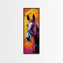 Western Horse, Cowboy Art, Rustic Farmhouse Decor, Equestrian Wall Art, Country Home Framed Canvas Print, Barn Accent, Gift Idea