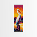 Majestic Pelican Artwork, Canvas Print, Vibrant Coastal Wildlife, Nature-Inspired Wall Decor, Beach House Aesthetic, Animal Art