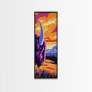 Buffalo Sunset, Western, Bold, Majestic, Canvas Print, Wildlife Wall Art, Rustic Decor, Man Cave Art, Nature Lover Gift, Bold Colors