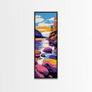 Coastal Path, Autumn Sunset, Landscape Art, Canvas Print, Rustic Home Decor, Living Room Art, Nature Lover Gift, Bold Colors