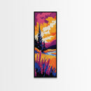 Wilderness Trail, Colorful Landscape, Nature Lover Art, Framed Canvas Print, Adventure Home Decor, Hiking Wall Art