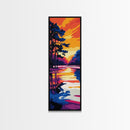 Golden River, Fall Sunset, Tranquil Nature, Canvas Print, Warm Tones, Bohemian Decor, Relaxing Art, Cozy Home Wall Art