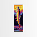 Leaping Trout, Fishing Wall Art, Vibrant Nature Scene, Canvas Print, Outdoor Enthusiast Decor, Lodge Wall Art, Rustic Home Decor