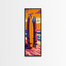 Retro Surfboards, Beach Wall Art, Vibrant Ocean Print, Colorful Coastal Decor, Living Room Art, Surf Aesthetic, Framed Canvas Print