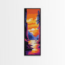 Canyon River, Sunset Nature Art, Landscape Painting, Outdoor Adventure Decor, Tranquil Living Room Art, Rustic Wall Art, Canvas Print