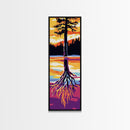 Tree Reflection, Surreal Nature Art, Dreamy Landscape Painting, Mystical Home Art, Meditative Room Art, Framed Canvas Print