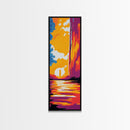 Urban Sunset, Cityscape Art, Vibrant Skyline Painting, Contemporary Wall Decor, Bold Living Room Art, Canvas Print