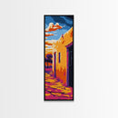 Adobe Home, Southwest Art, Desert Sunset, Wall Decor, Framed Canvas Print, Rustic Wall Art, Earthy Tones, Boho Home Decor