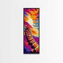 Surreal Binoculars, Colorful Sky, Futuristic Art, Retro Sci-Fi Print, Bold Statement Wall Art, Office Decor, Framed Canvas Print