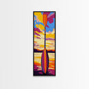 Kayak Paddle, Sunset Water, Canvas Print, Outdoor Adventure Wall Art, Lake Life Decor, Cabin Aesthetic, Nature Enthusiast Painting