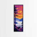 Sunset Over Water, Tranquil Lake Scene, Cabin Retreat Wall Art, Warm Sunset Colors, Nature Print, Canvas Print, Serene Home Decor