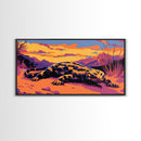 Desert Lizard, Southwestern Wildlife Art, Framed Canvas Print, Nature Wall Decor, Reptile Artwork, Arizona Aesthetic, Boho Wall Art