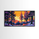 Forest Path, Golden Hour, Pine Trees, Canvas Print, Mountain Retreat Wall Art, Nature Lover Gift, Autumn Vibes, Outdoor Serenity