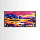 Prairie Cabin, Rustic Homestead, Western Landscape, Canvas Print, Mountain View, Farmhouse Wall Art, Autumn Colors, Living Room Art