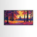 Autumn Forest, Vibrant Trees, Fall Landscape, Nature Wall Art, Framed Canvas Print, Rustic Decor, Living Room Art, Cozy Home Gift