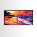 Serene Lake, Autumn Wall Art, Fall Landscape, Framed Canvas Print, Nature Home Decor, Cabin Living Room Art, Vibrant Artwork