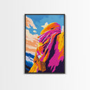 Colorful Mountain Peak, Canvas Print, Vibrant Nature Scene, Bold Landscape, Modern Home Decor, Adventure Wall Art, Nature Inspired Accent