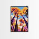 Autumn Trees, Vibrant Nature, Fall Landscape, Canvas Print, Living Room Wall Art, Modern Rustic Decor, Boho Artwork, Forest Painting