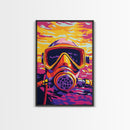 Scuba Diver, Deep Sea Art, Underwater Mask, Bold Ocean Art, Canvas Print, Adventure Wall Decor, Unique Gift, Nautical Home Art