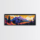 Majestic Mountains, Autumn Landscape Painting, Colorful Nature Print, Cabin Wall Decor, Framed Canvas Print, Living Room Wall Art