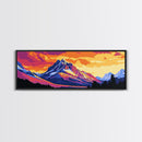Majestic Peaks, Mountain Reflection, Vibrant Nature, Scenic Landscape, Canvas Print, Office Decor, Wilderness Art, Adventure Wall Decor