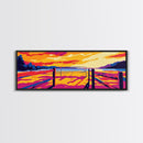 Beach Volleyball, Sunset Art, Tropical Wall Decor, Vibrant Home Design, Canvas Print, Living Room Wall Art, Summer Sports Poster