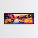 Autumn River, Fall Foliage Art, Nature Landscape, Warm Tones, Canvas Print, Cozy Home Decor, Rustic Wall Art, Seasonal Living Room Art
