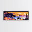 Rocky Cliffs, Coastal Landscape, Sunset View, Wilderness Art, Canvas Print, Rustic Cabin Decor, Adventure Inspired Wall Art
